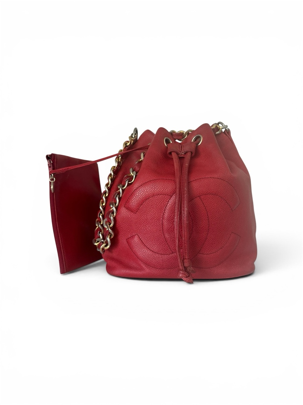 Chanel Vintage Drawstring Bucket Bag
Red Caviar Leather | Gold-Tone Hardware